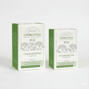 Amestec Ceai Coada Șoricelului Györgytea Nr.32, imagine principală produs, pungă ceai medicinal cu coada șoricelului pe fundal alb.