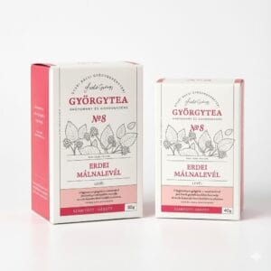 Frunze de Zmeur de Pădure Györgytea Nr.08 - imagine principală produs, pungă cu frunze uscate de zmeur pe fundal alb curat.