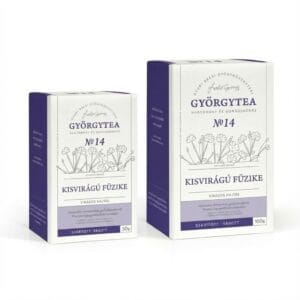 Pufuliță cu Flori Mici Epilobium Parviflorum Györgytea Nr.14, imagine principală produs, pungă ceai cu pufuliță pe fundal alb.