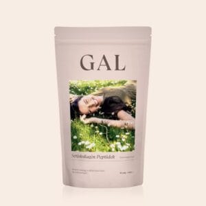 Peptide din Colagen Porcin GAL, imagine principală produs, flacon colagen porcin GAL pe fundal alb curat, unghi frontal.