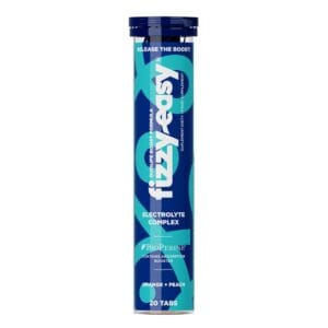 Fizzy Easy Electrolyte Complex DuoLife, imagine principală produs, tub tablete efervescente electrolite DuoLife pe fundal alb, unghi frontal.