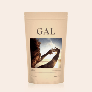 Glicină Pulbere 250g GAL, imagine principală produs, pungă 250g pulbere de glicină GAL pe fundal alb, unghi frontal.