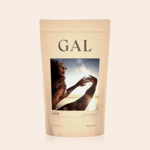 Glicină Pulbere 500g GAL, imagine principală produs, pungă 500g pulbere glicină GAL pe fundal alb curat, unghi frontal.
