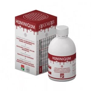 Huminiqum Sirop Hymato, imagine principală produs, flacon sirop Huminiqum Hymato pe fundal alb, unghi frontal.