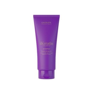 Keratin Hair Complex Șampon DuoLife ,imagine principală produs, flacon șampon cu keratină DuoLife pe fundal alb curat, unghi frontal.