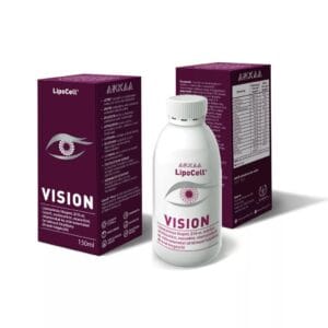 Lipocell Vision Hymato, imagine principală produs, flacon supliment Vision Hymato pe fundal alb curat, unghi frontal.