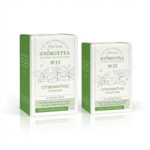 Amestec Ceai Roiniță Györgytea Nr.33, imagine principală produs, pungă ceai medicinal cu roiniță pe fundal alb.