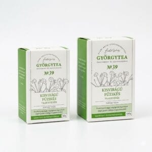 Amestec Ceai Pufuliță Flori Mici Györgytea Nr.39, imagine principală produs, pungă ceai medicinal cu pufuliță pe fundal alb.