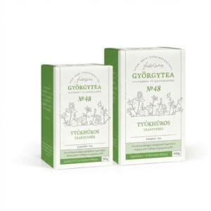 Amestec Ceai Răcovină Györgytea Nr.48, imagine principală produs, pungă ceai medicinal cu răcovină pe fundal alb curat.